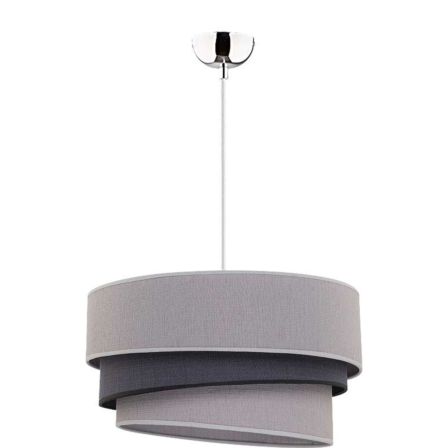 Graue Hängelampe Stoff rund Ø45cm Modern stylisch Lampe, Kronleuchter