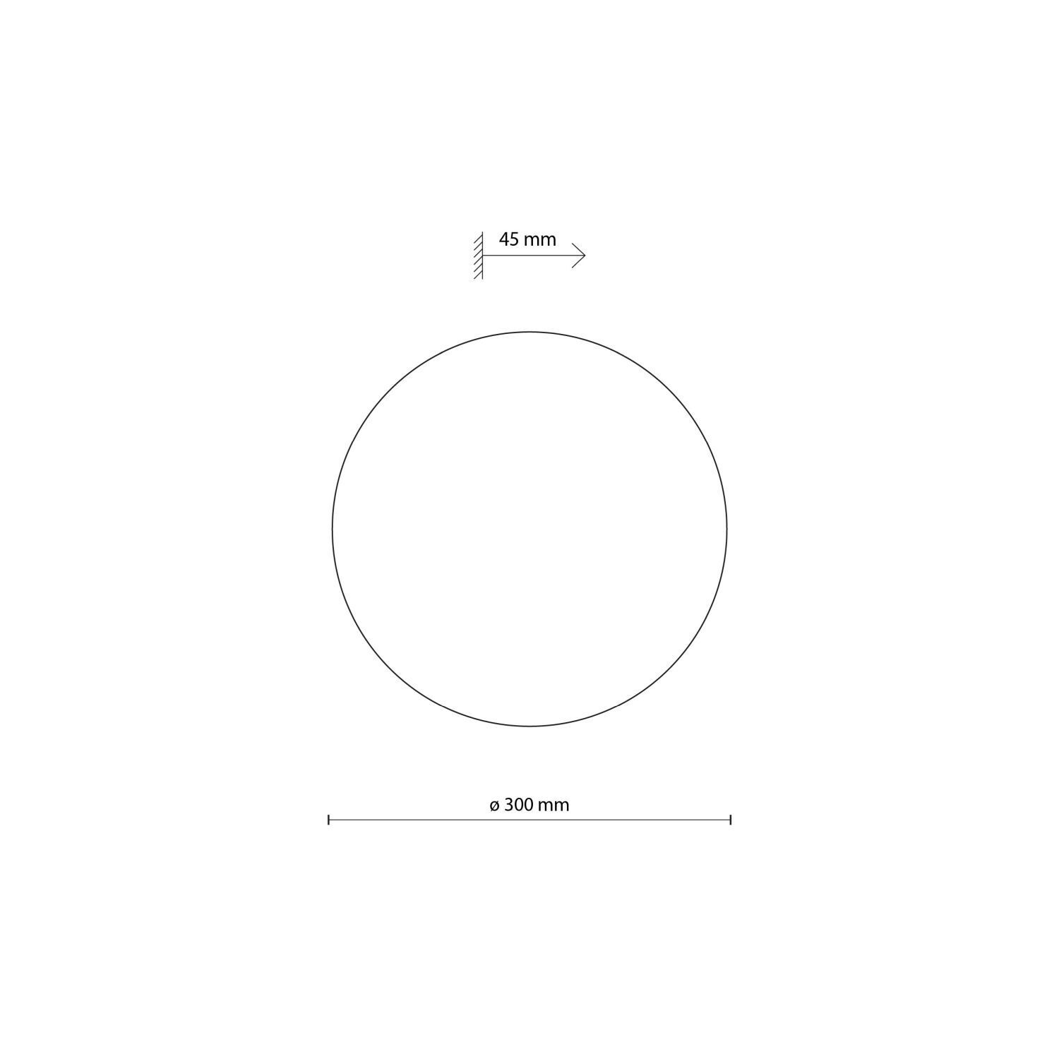 Applique ronde Ø 30 cm petite 3x G9 lumière indirecte beige