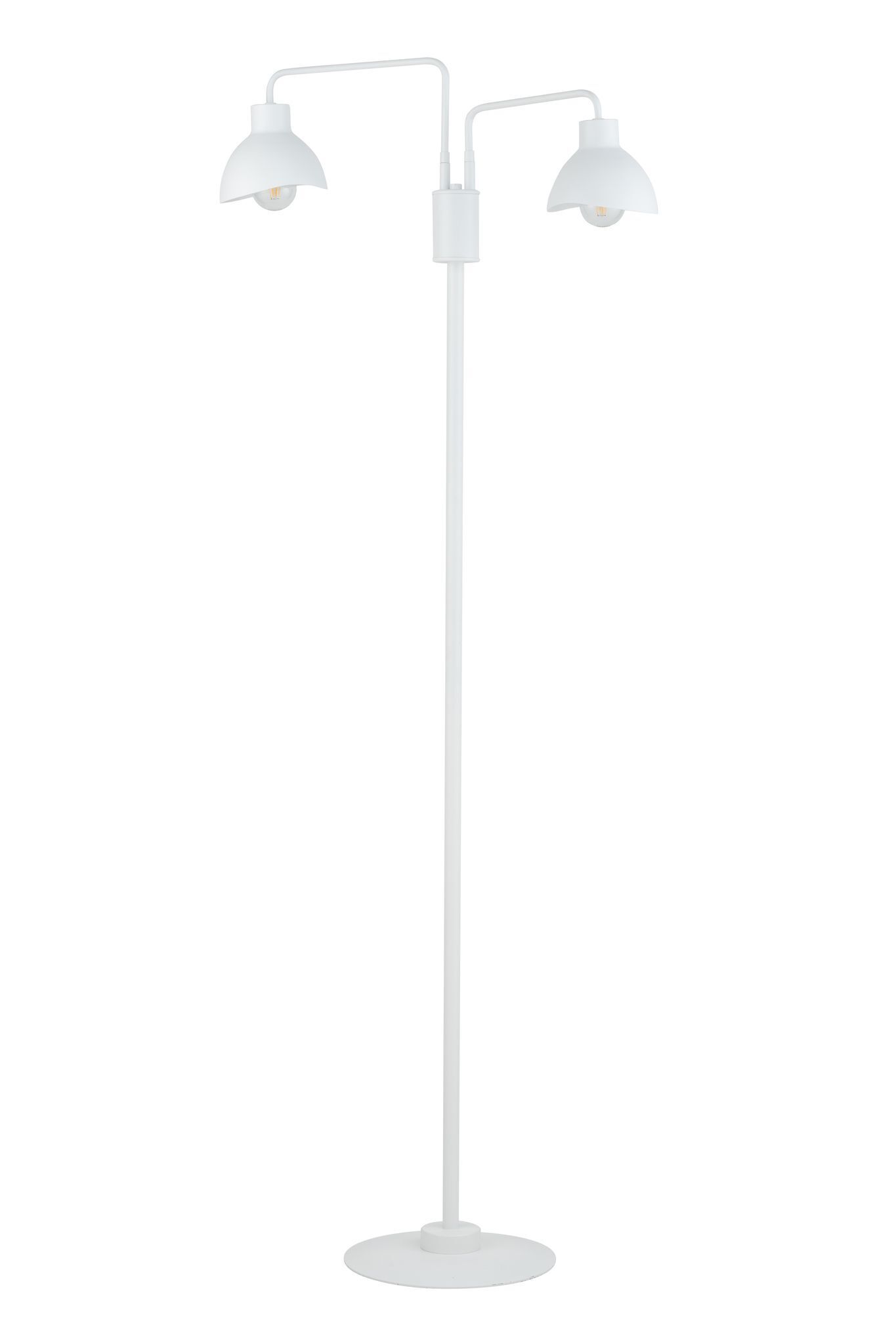 Lampadaire 2 flammes Blanc Métal Lire E27 162 cm de haut