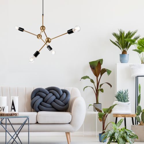 Lampe, Pflanze, Couch, Mobiliar, Kronleuchter