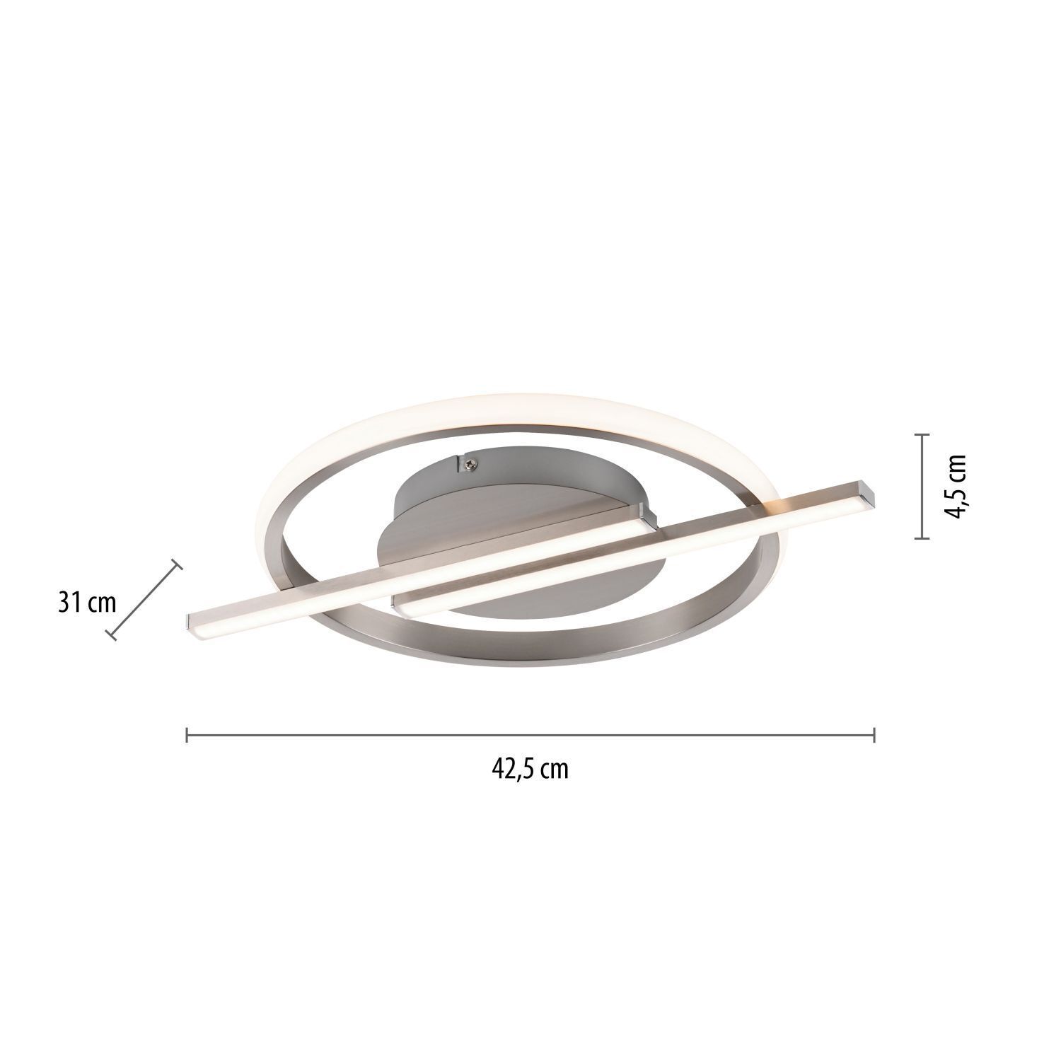 Lampe de plafonnier LED Moderne en acier L:42 cm 2100 lm dimmable