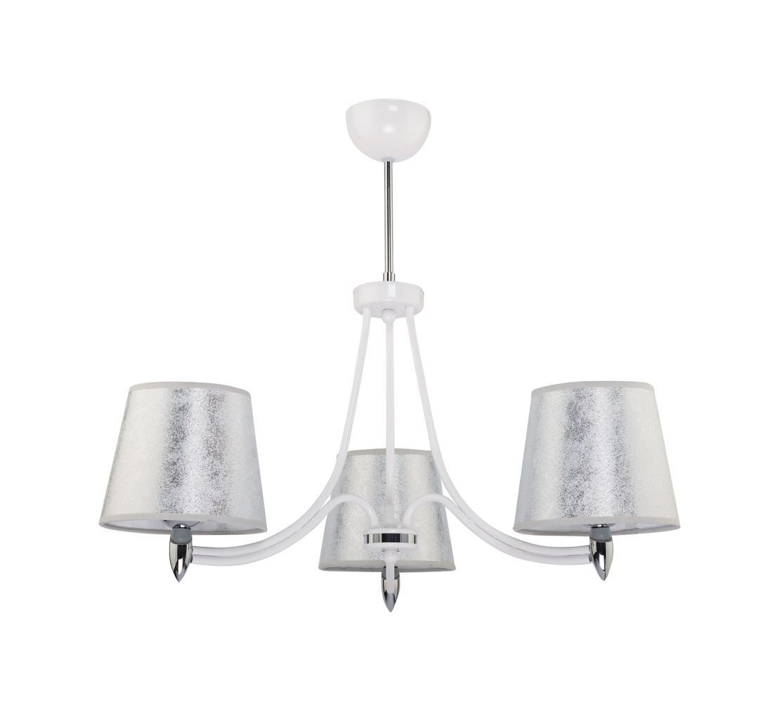 Lampe de plafond ESMERALDA en blanc argent E27 Table de salle à manger