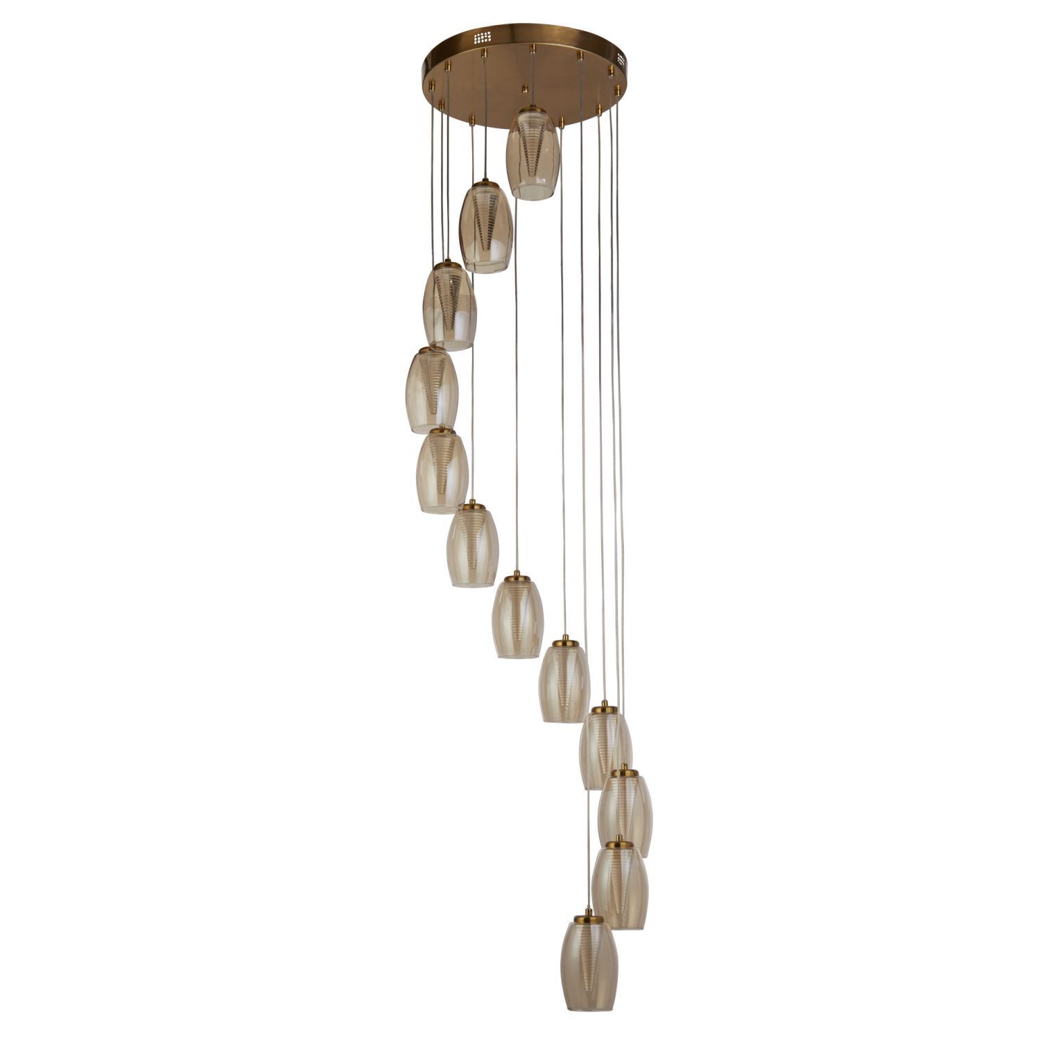 Suspension LED réglable H : max. 2 m Ø 52 cm 3000 K