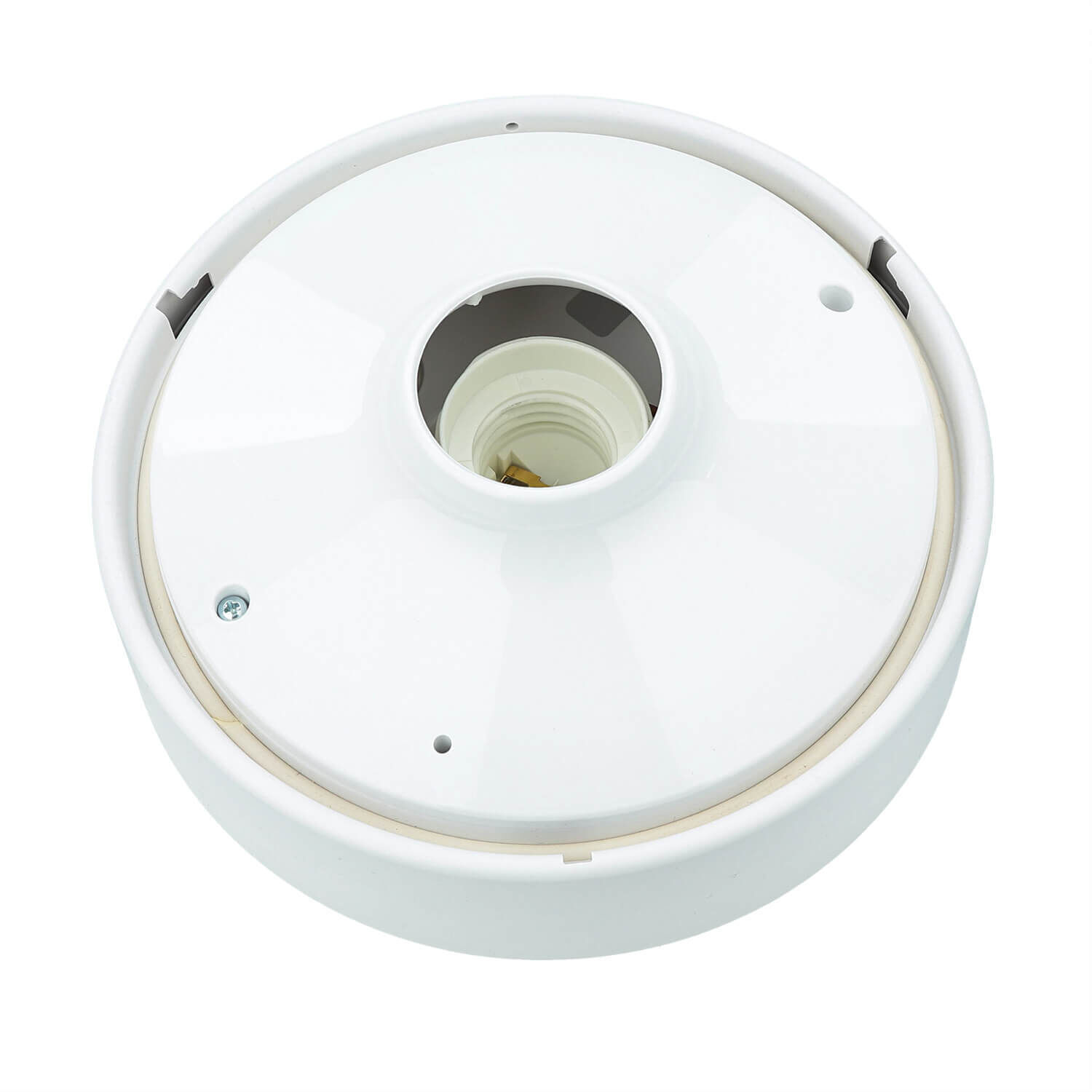 Plafonnier blanc rond Ø18cm IP44 Moderne E27