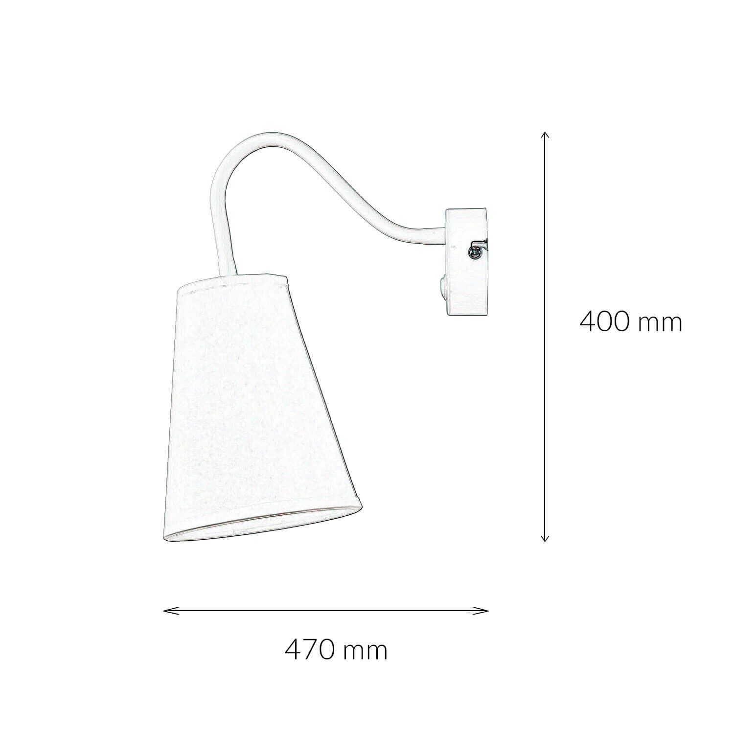 Applique murale ajustable Blanc Ø13cm avec interrupteur