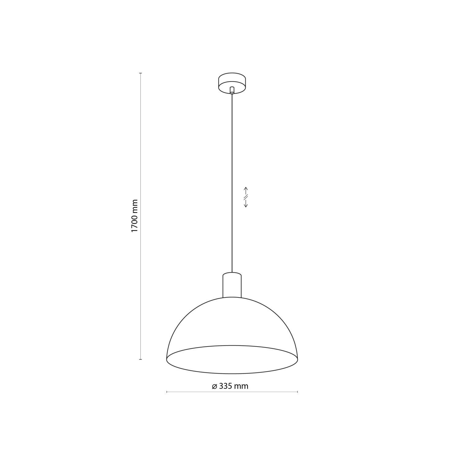 Lampe à suspendre Blanc Scandinave Métal Bois Ø 33,5 cm E27