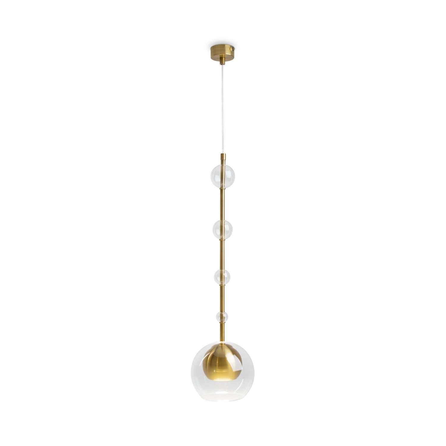 Lampe à suspendre métal verre Ø 16 cm H : max. 362,5 cm GU10