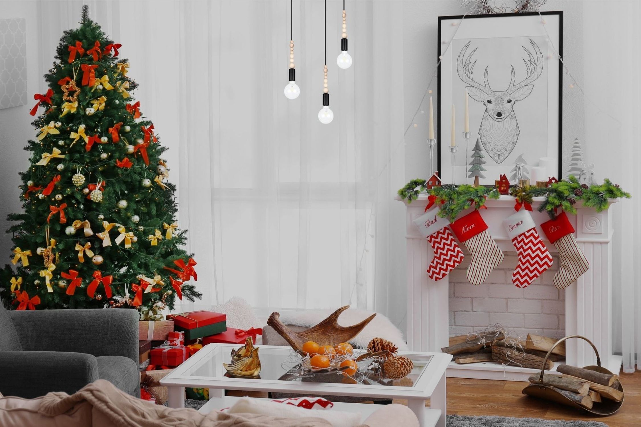 Weihnachten, Weihnachtsdekorationen, Festival, Weihnachtsbaum, Socke