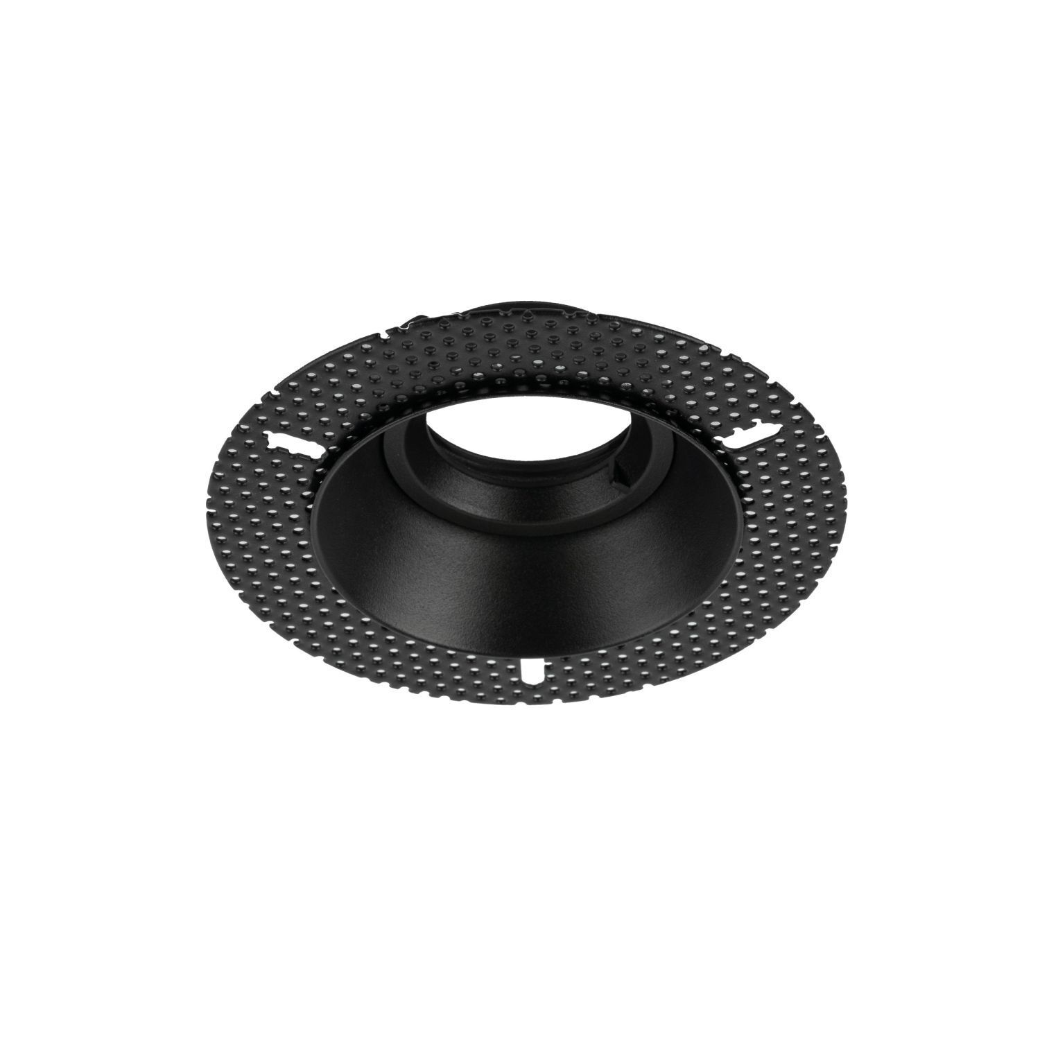 Spot encastré rond métal verre Ø8,5 cm IP65 noir