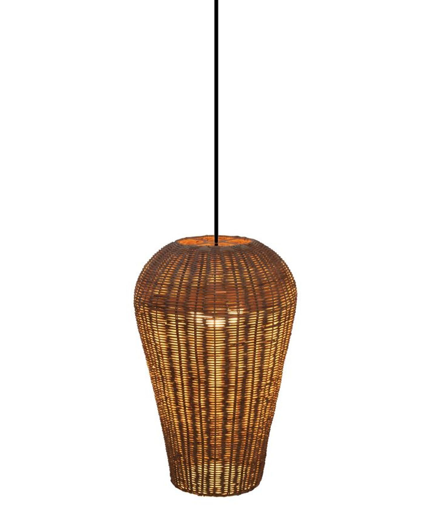 Boho Lampe à suspendre Corbeille Abat-jour Naturel Ø 31 cm E27 confortable