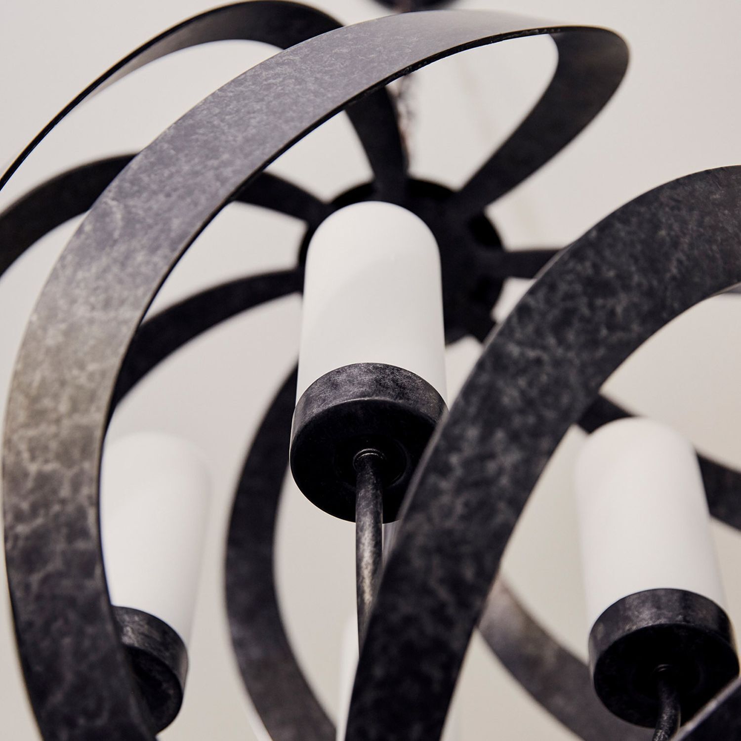 Lampe à suspendre ronde Ø50 cm 4x E14 Outdoor Terrasse Leuchter, Lampe