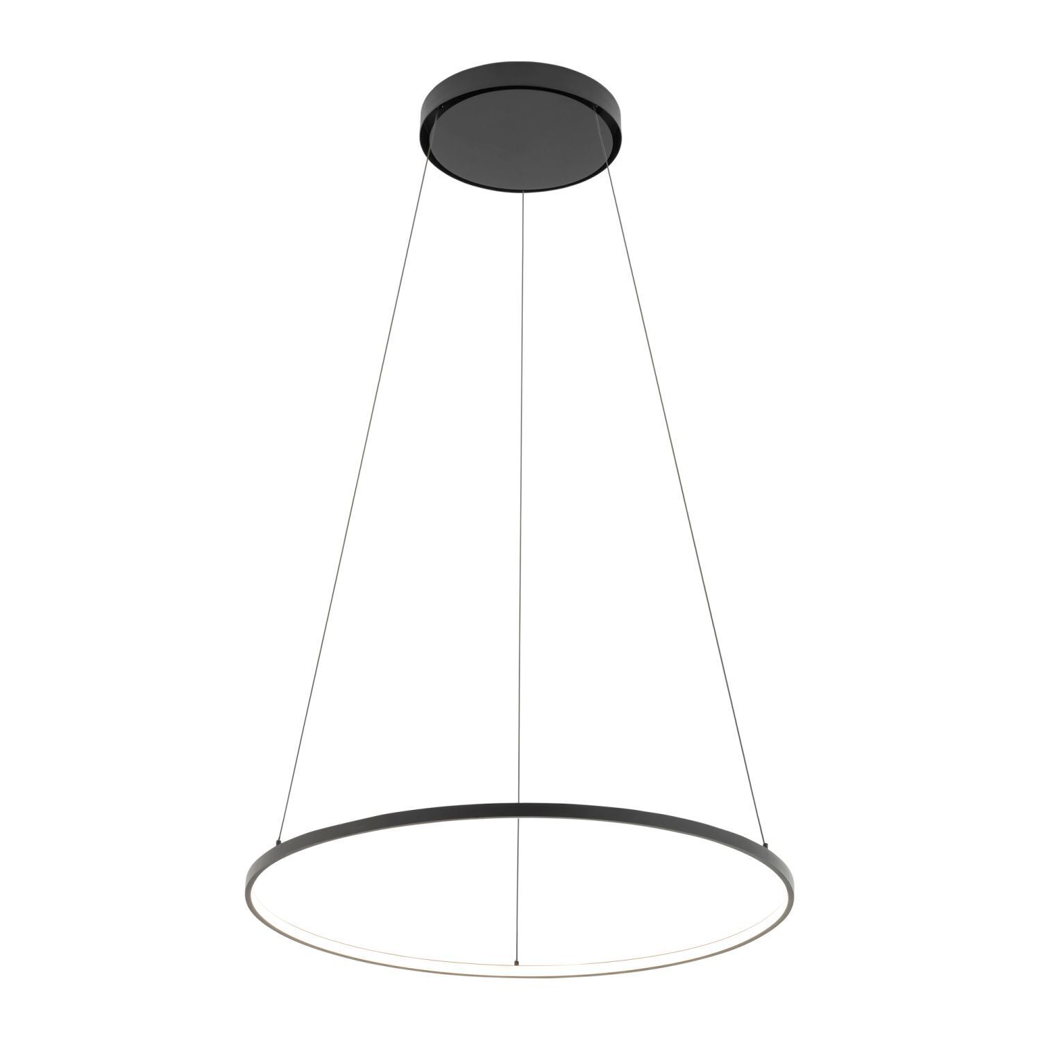 Suspension LED Noir 4000 K 700 lm Ø 60 cm Métal