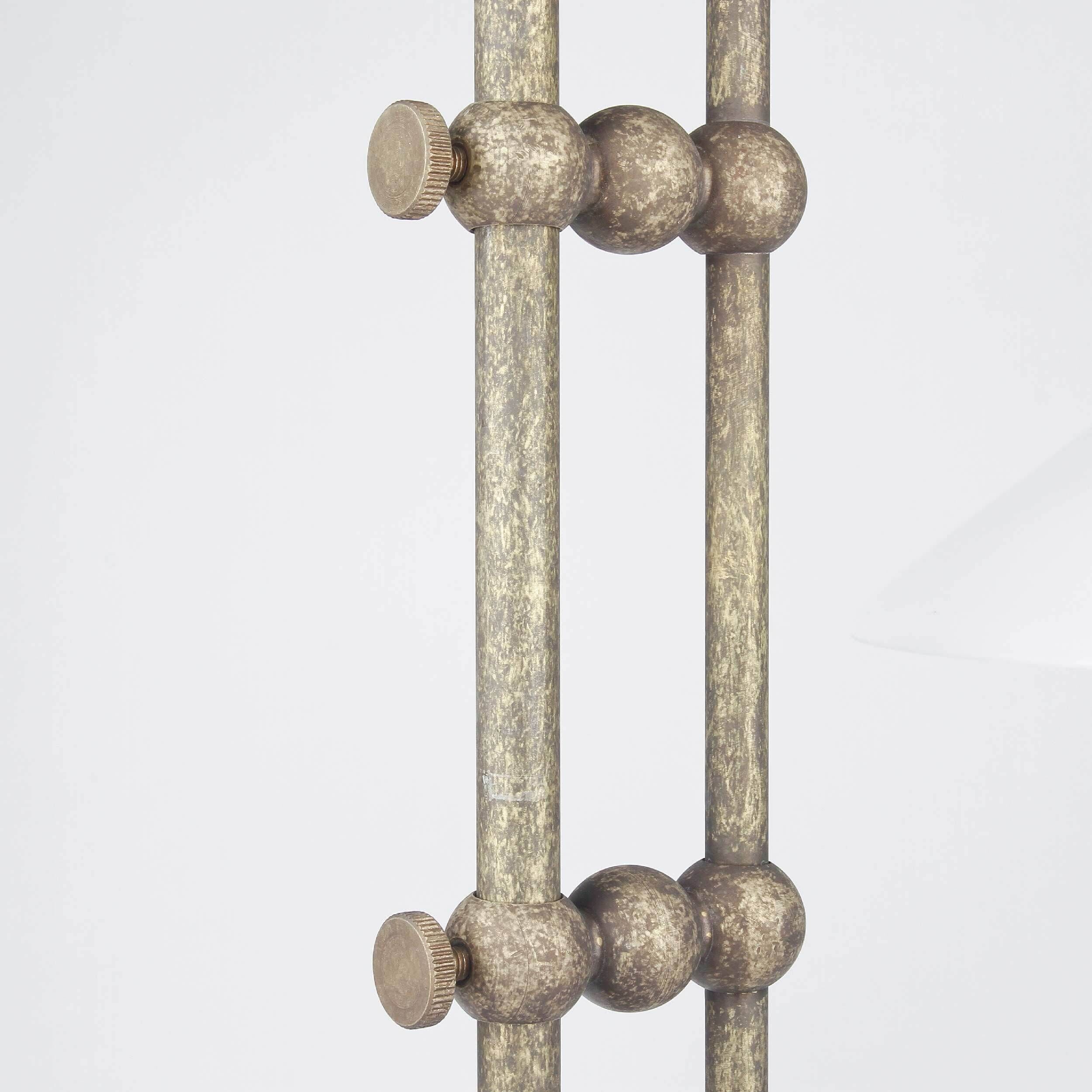 Tischlampe Schreibtisch aus Messing Glas 49 cm E14 in Antik Bronze, Schwert, Waffe, Mace Club