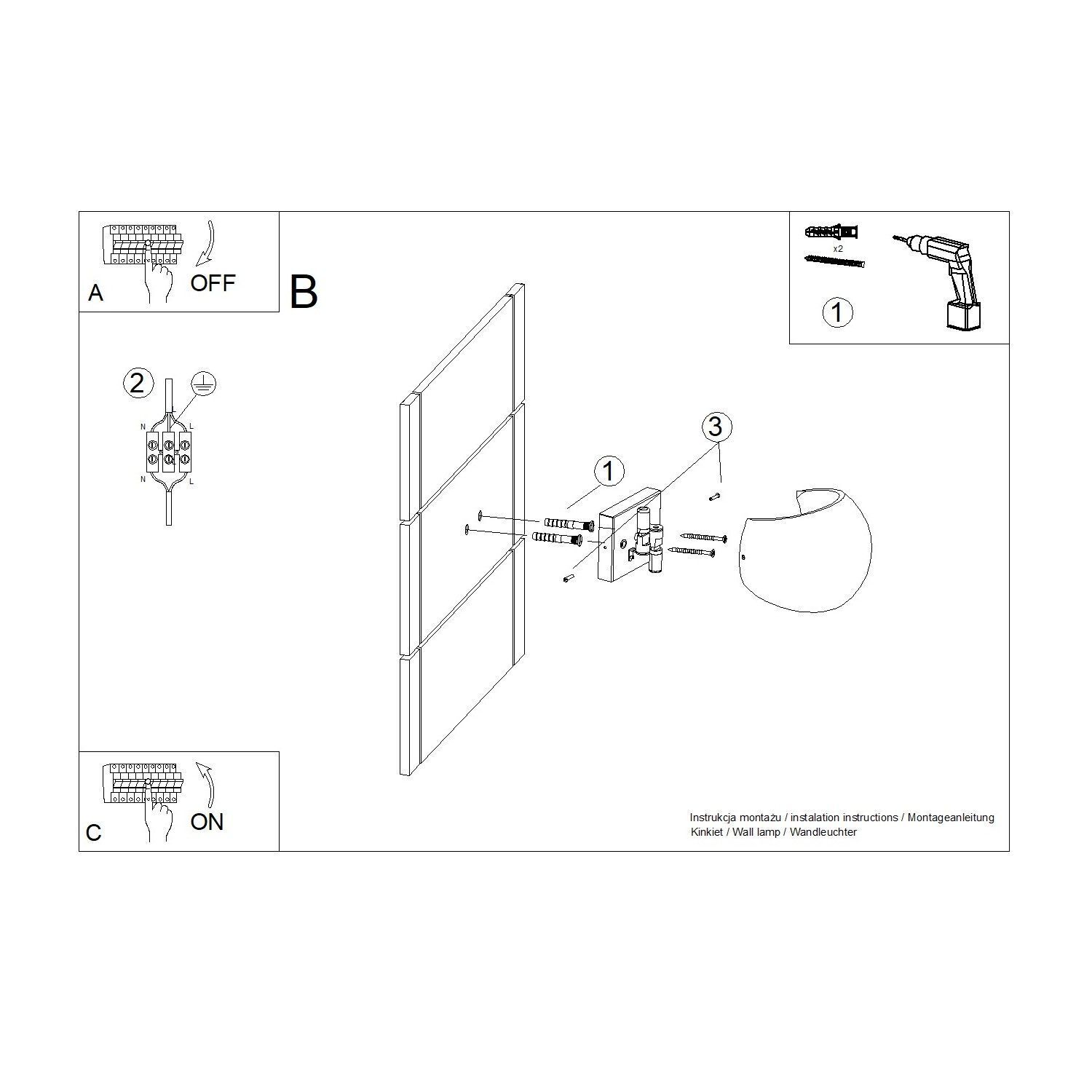 Türband, Scharnier, Glaswand, Montage, Kammergriff