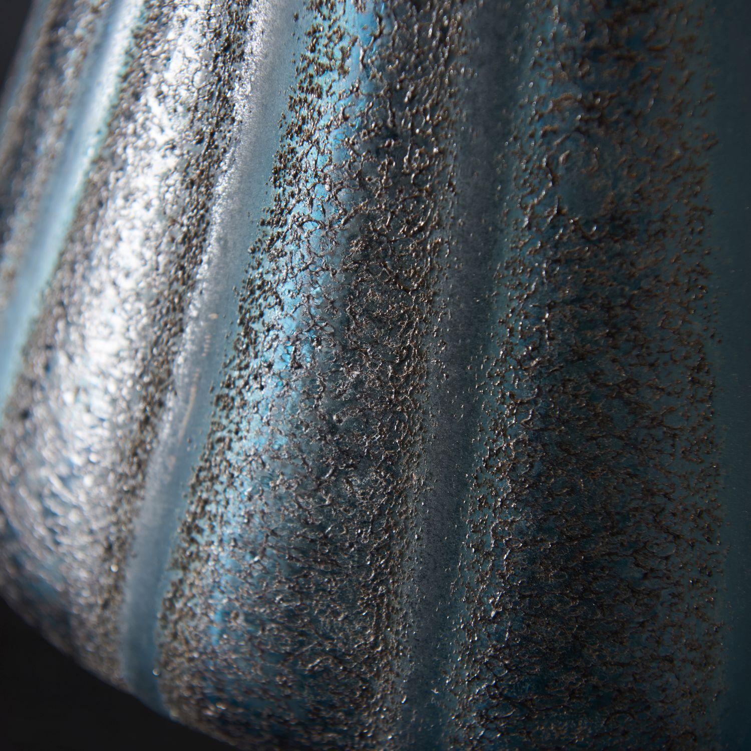 Lampe de table verre métal tissu 53 cm de haut en turquoise or Moderne