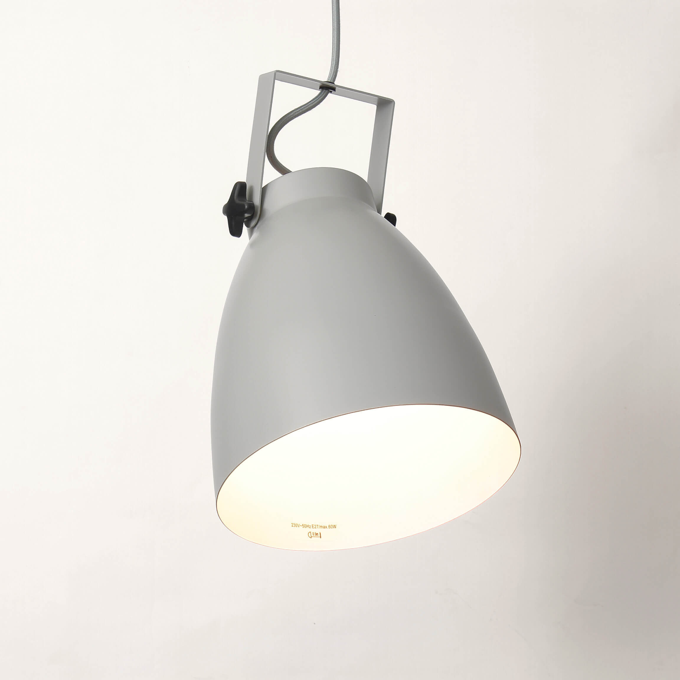 Lampe à suspendre métal gris E27 Ø 21 cm Industrial Lampe, Leuchte, Beleuchtung