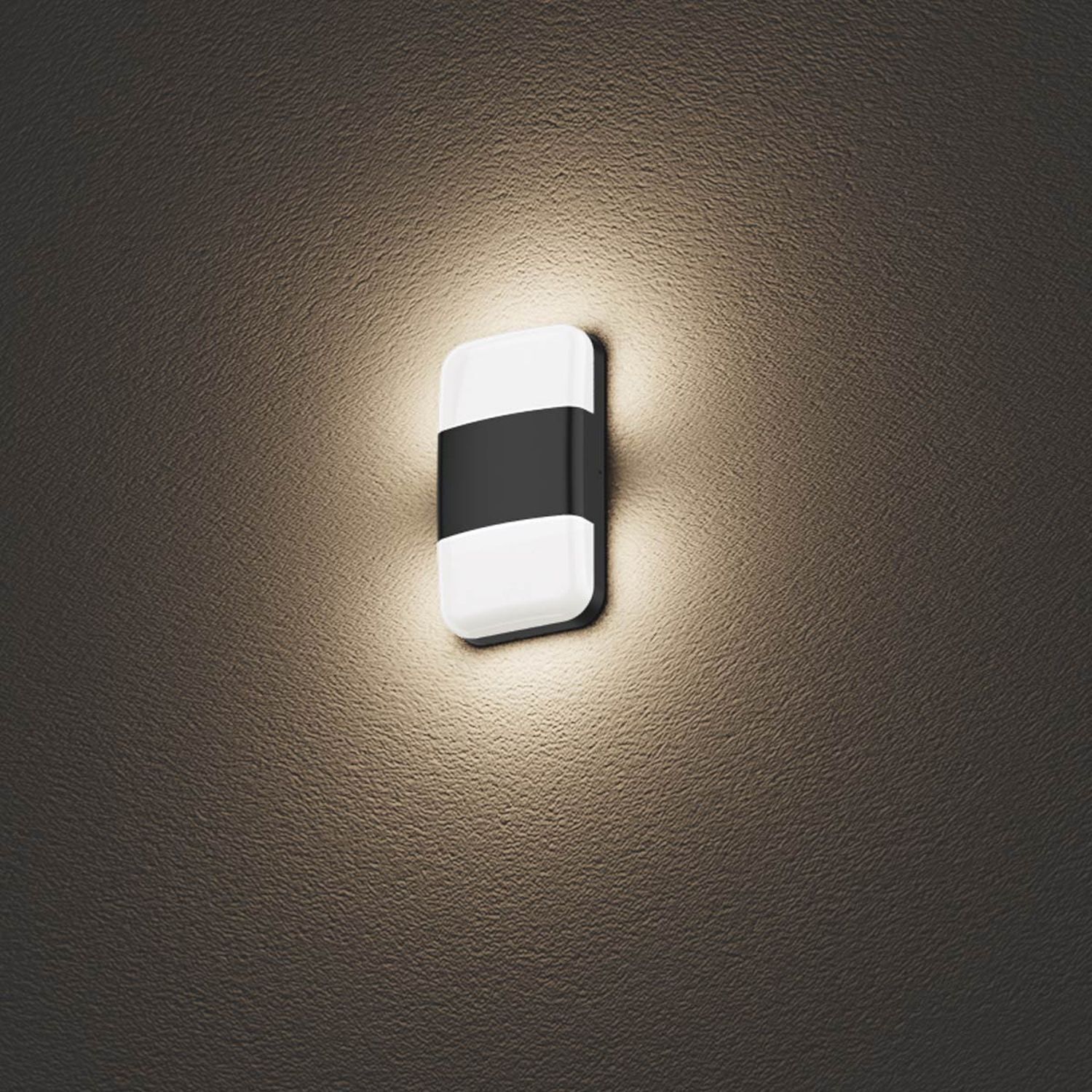 Lampe LED d'extérieur murale 24 cm de haut IP65 blanc chaud résistant aux intempéries