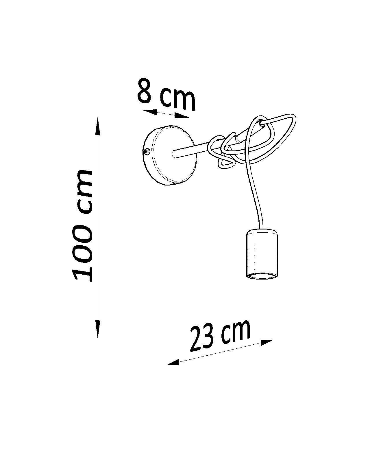 wandleuchte-wandlampe-bombilla-1-flammig-schwarz-retro-78-innen-4 wandlampen-clip, lampe, wandlampenhalter, anschlusskabel, maße-100x23x8