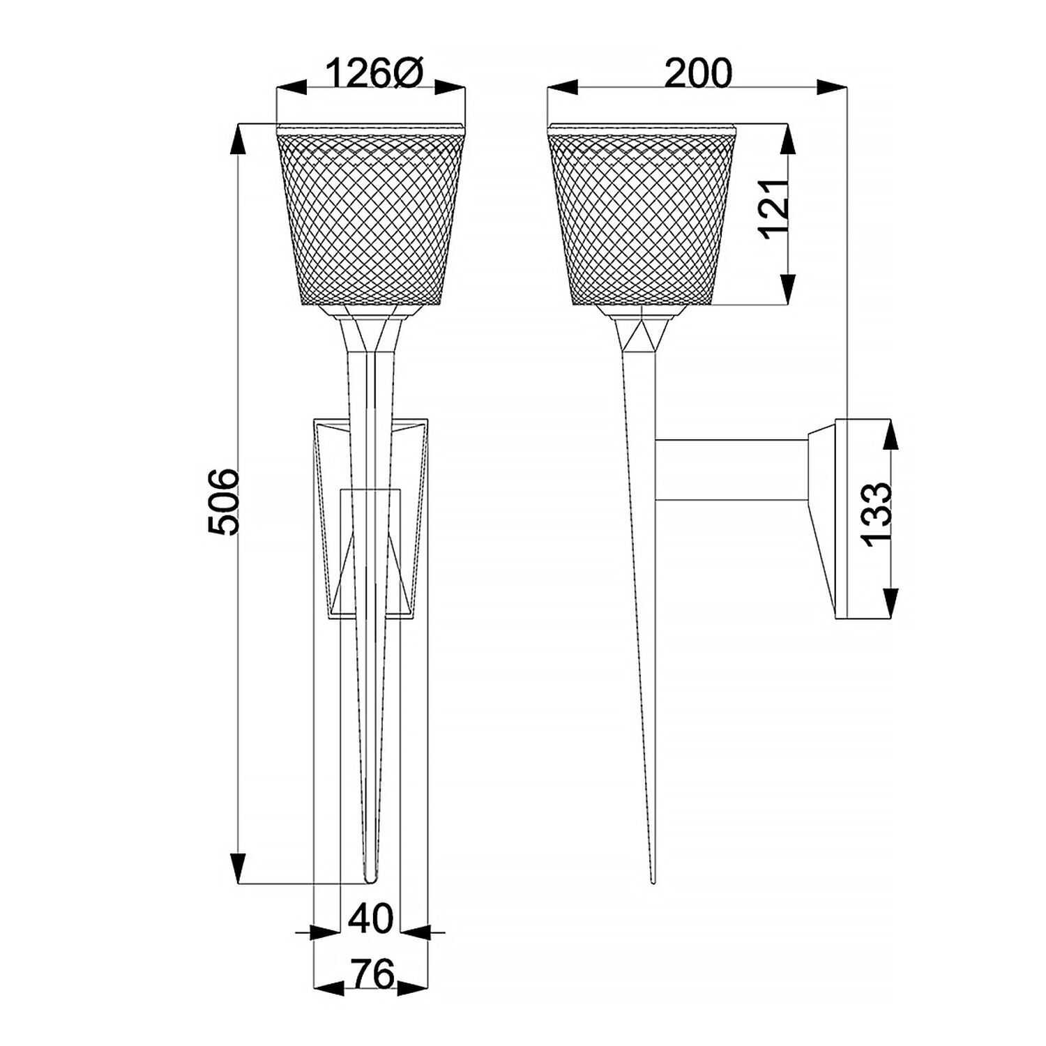 Applique salle de bain LED G9 IP44 hauteur 50,6 cm laiton verre 3000 K