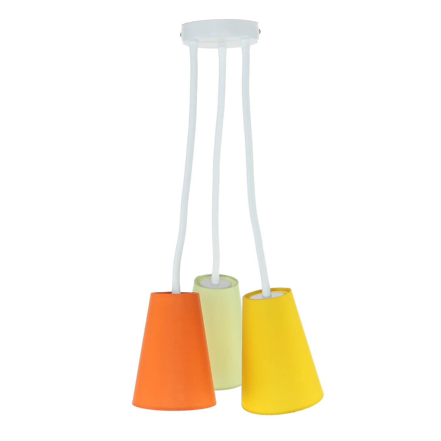 Plafonnier coloré 3-flmg Orange Jaune Vert flexible