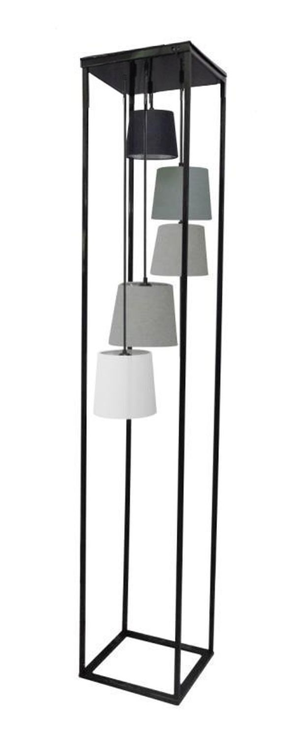 Lampadaire design salon noir gris 180cm DJERE