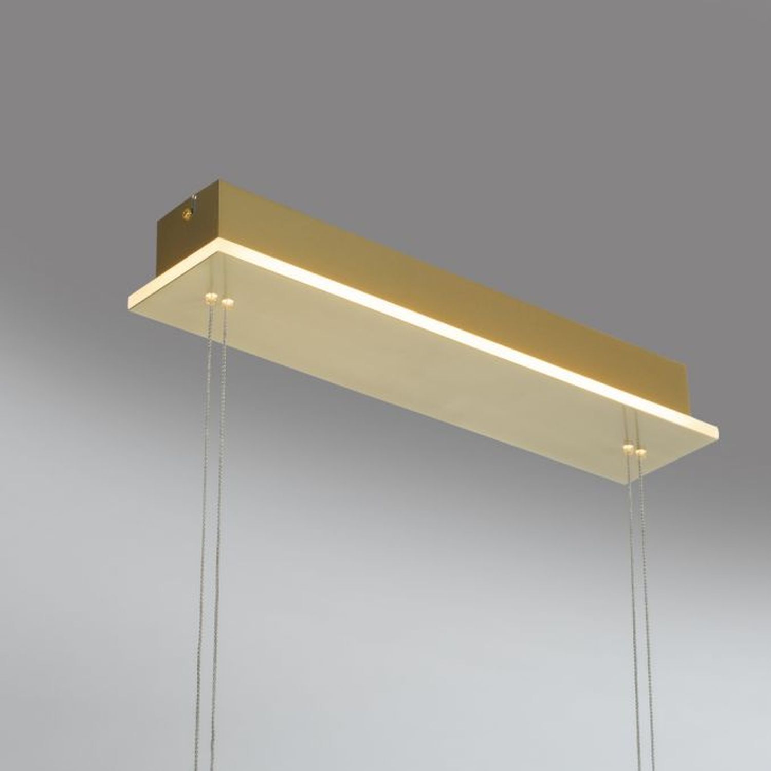 LED Hängelampe Glas 108 cm Fernbedienung in Messing Deckenleuchte, Leuchte, Beleuchtung