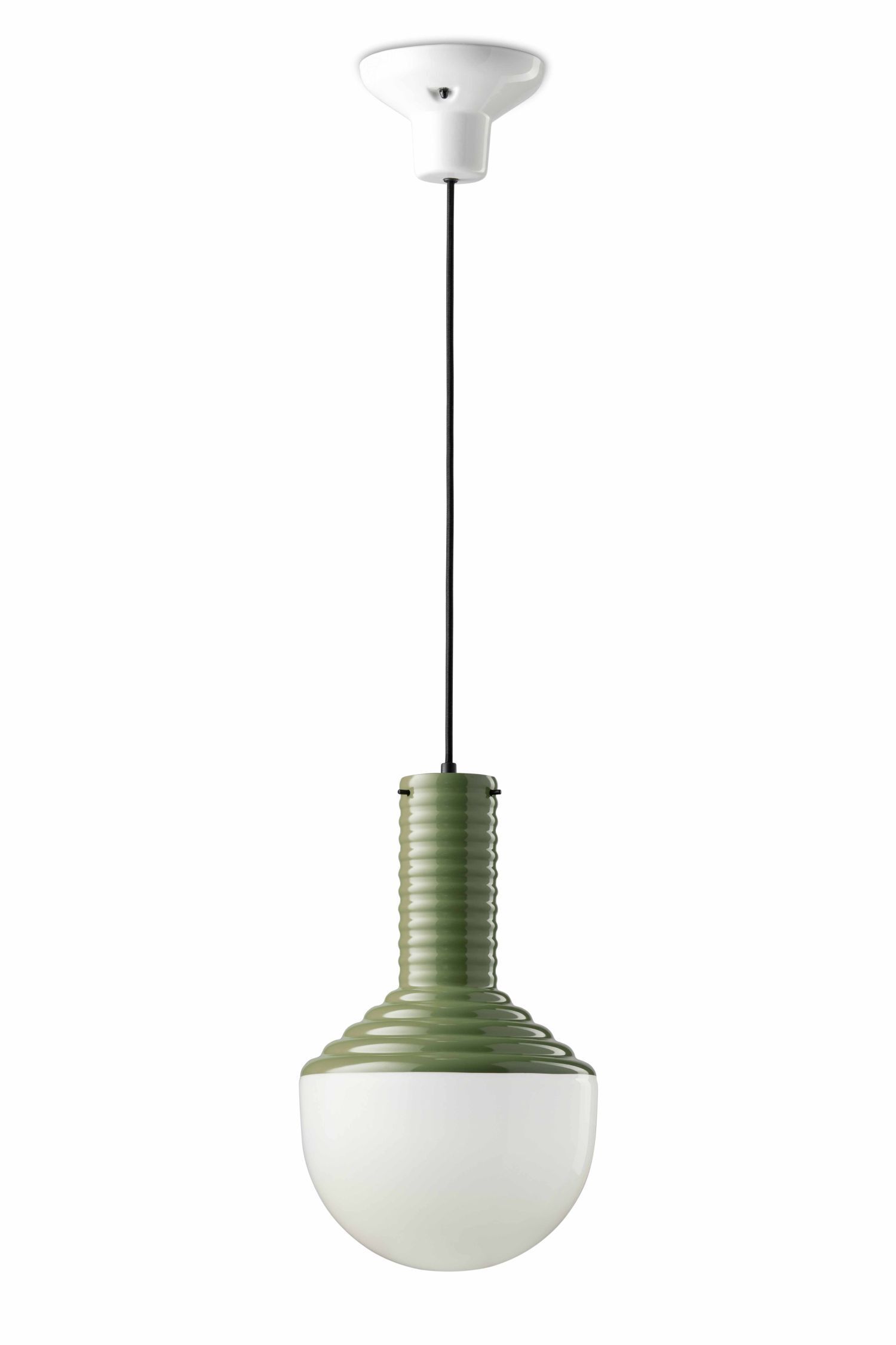 Lampe à suspendre céramique verre Ø 24 cm rond H : max. 159 cm E27