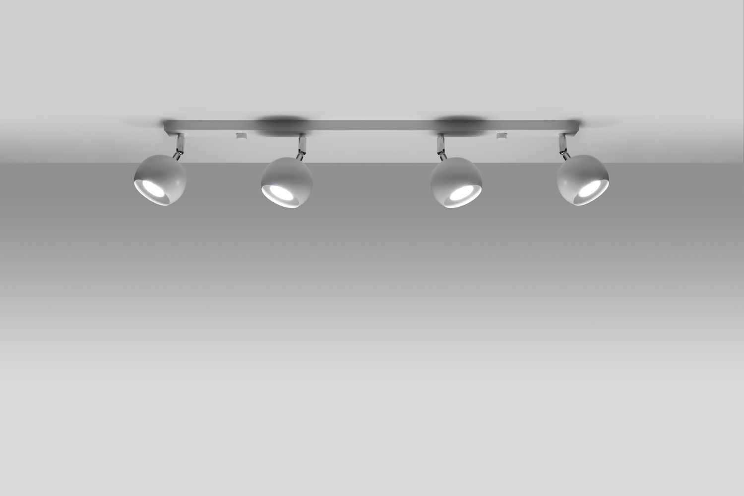 Spot de plafond blanc 80 cm de long rétro FAVONIA structure Spot de plafond blanc 80 cm de long rétro FAVONIA structure