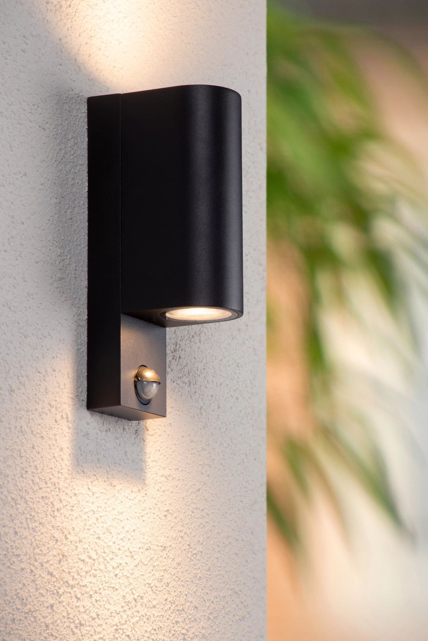 Applique murale Up Down Sensor Aluminium H:23 cm IP65 GU10