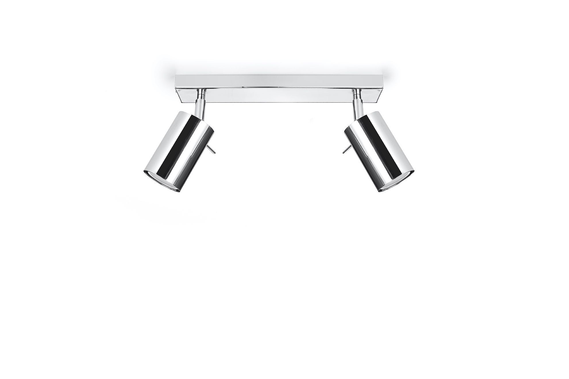 Spot de plafond 2 flammes GU10 30 cm allongé chrome