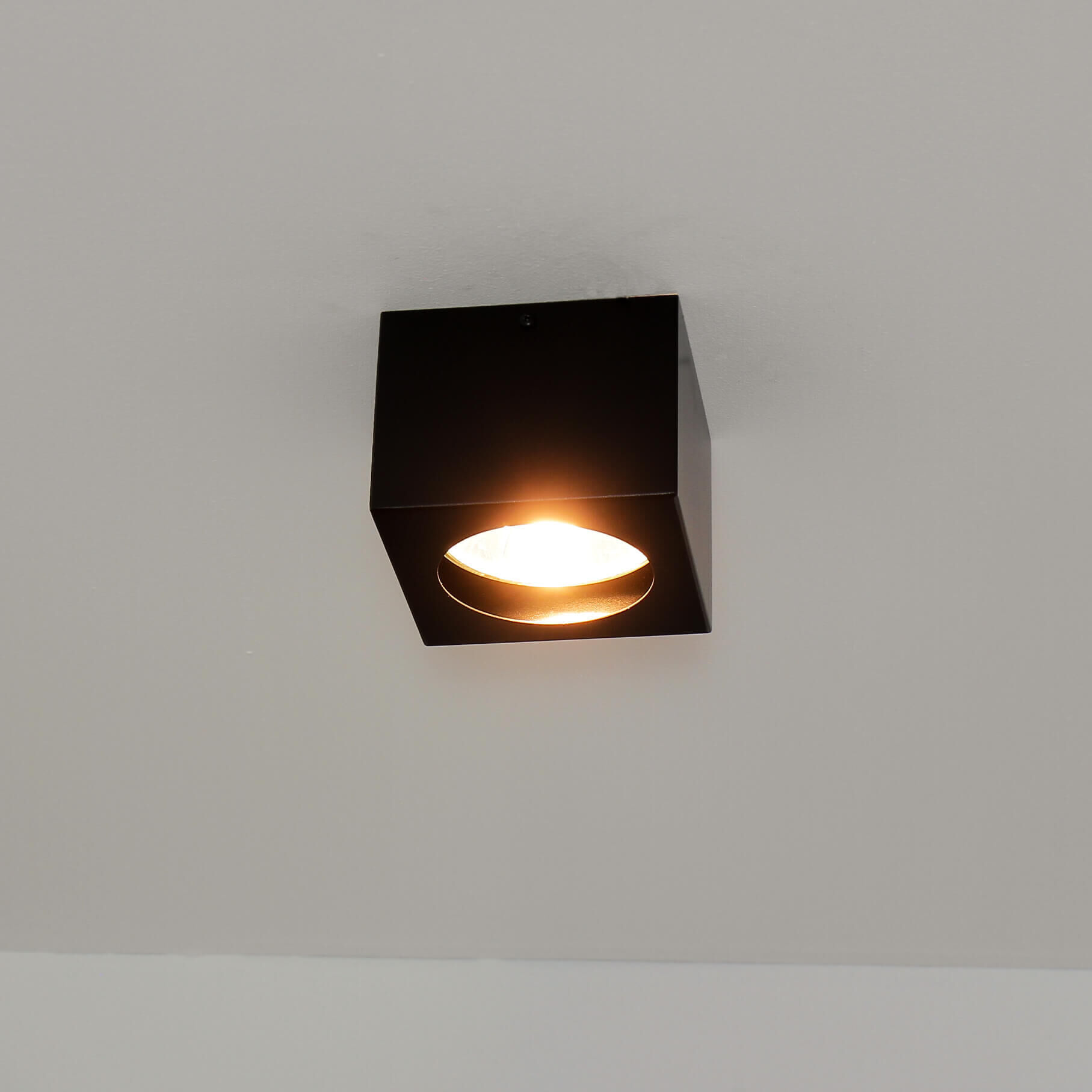 Spot Lampe Noir Plafond carré GU10