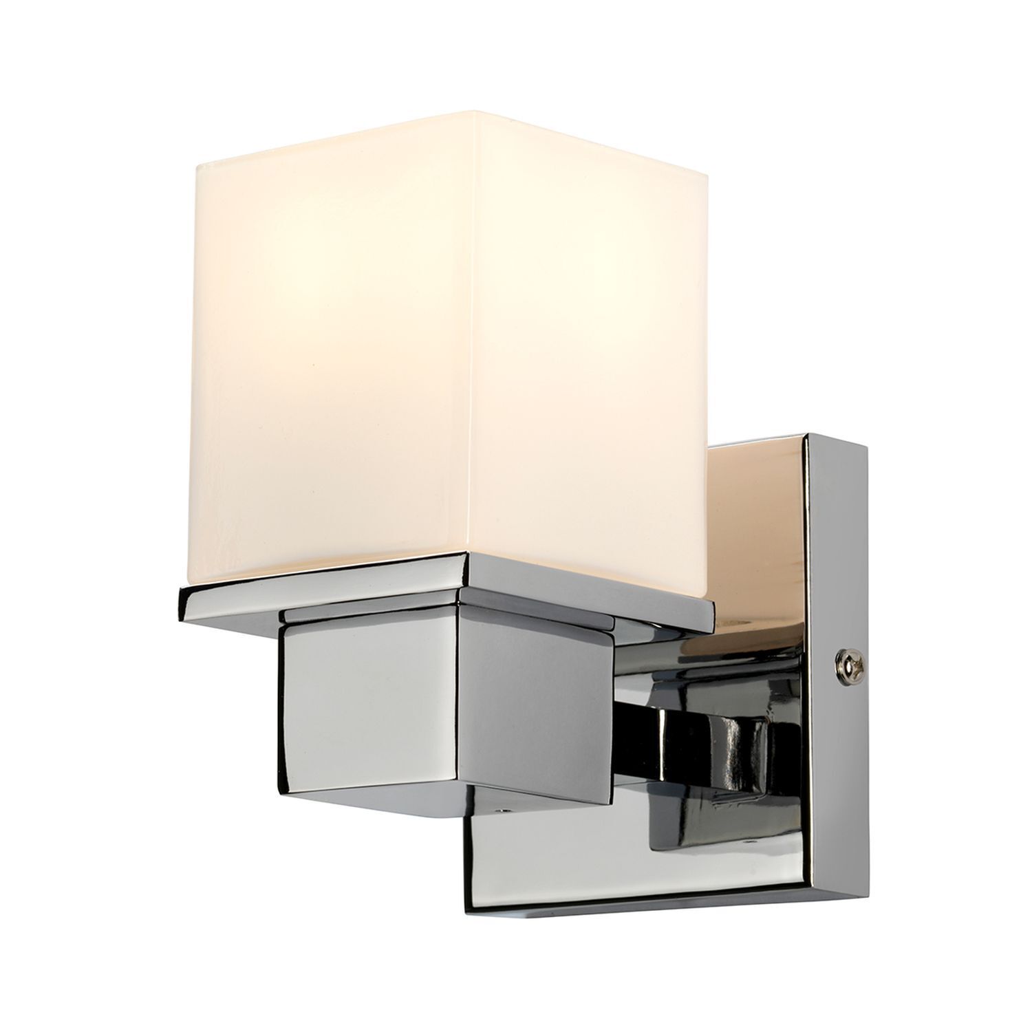 Applique LED chrome blanc rectangulaire faible éblouissement IP44 Salle de bain