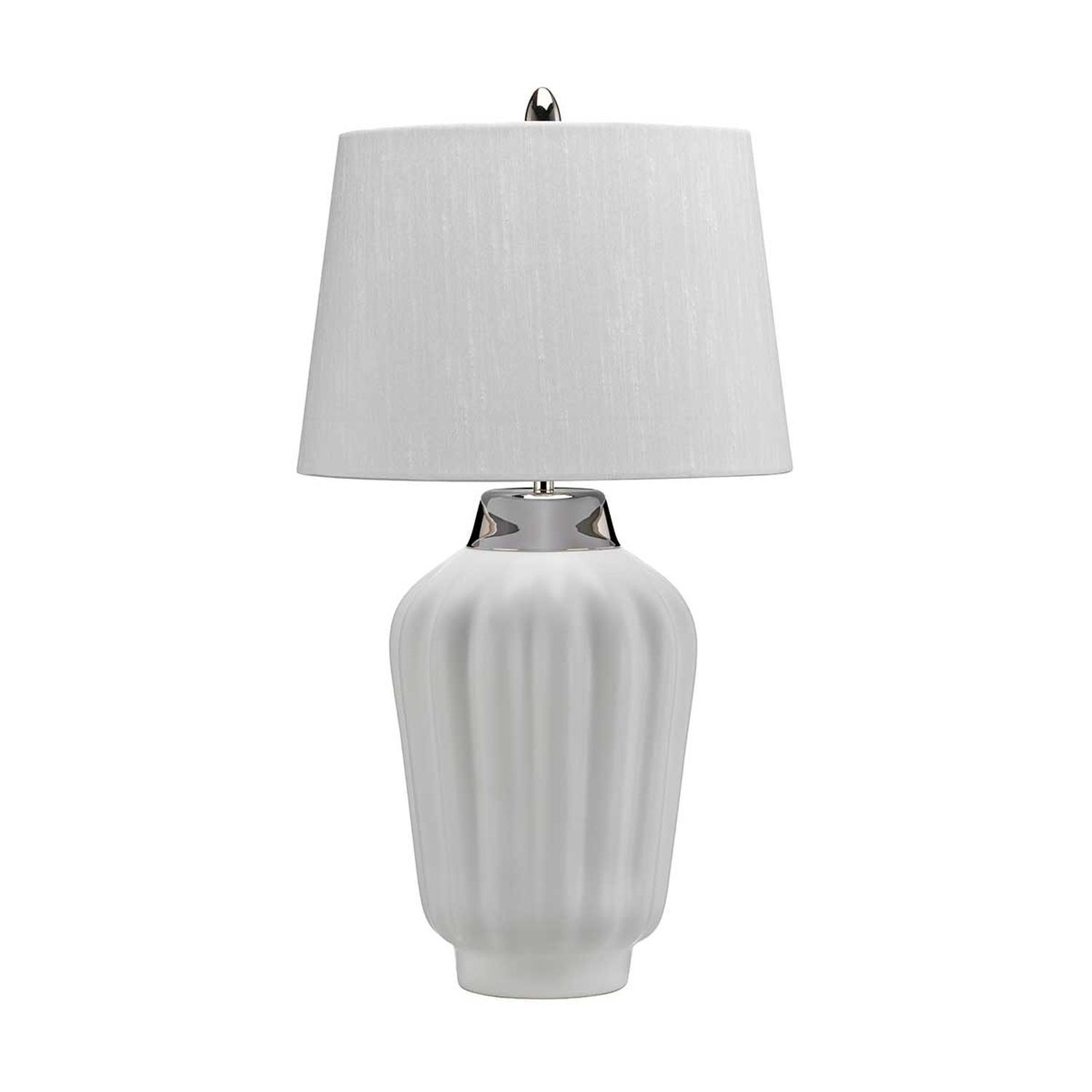 Lampe de table céramique tissu E27 56,2 cm de haut OLWEN