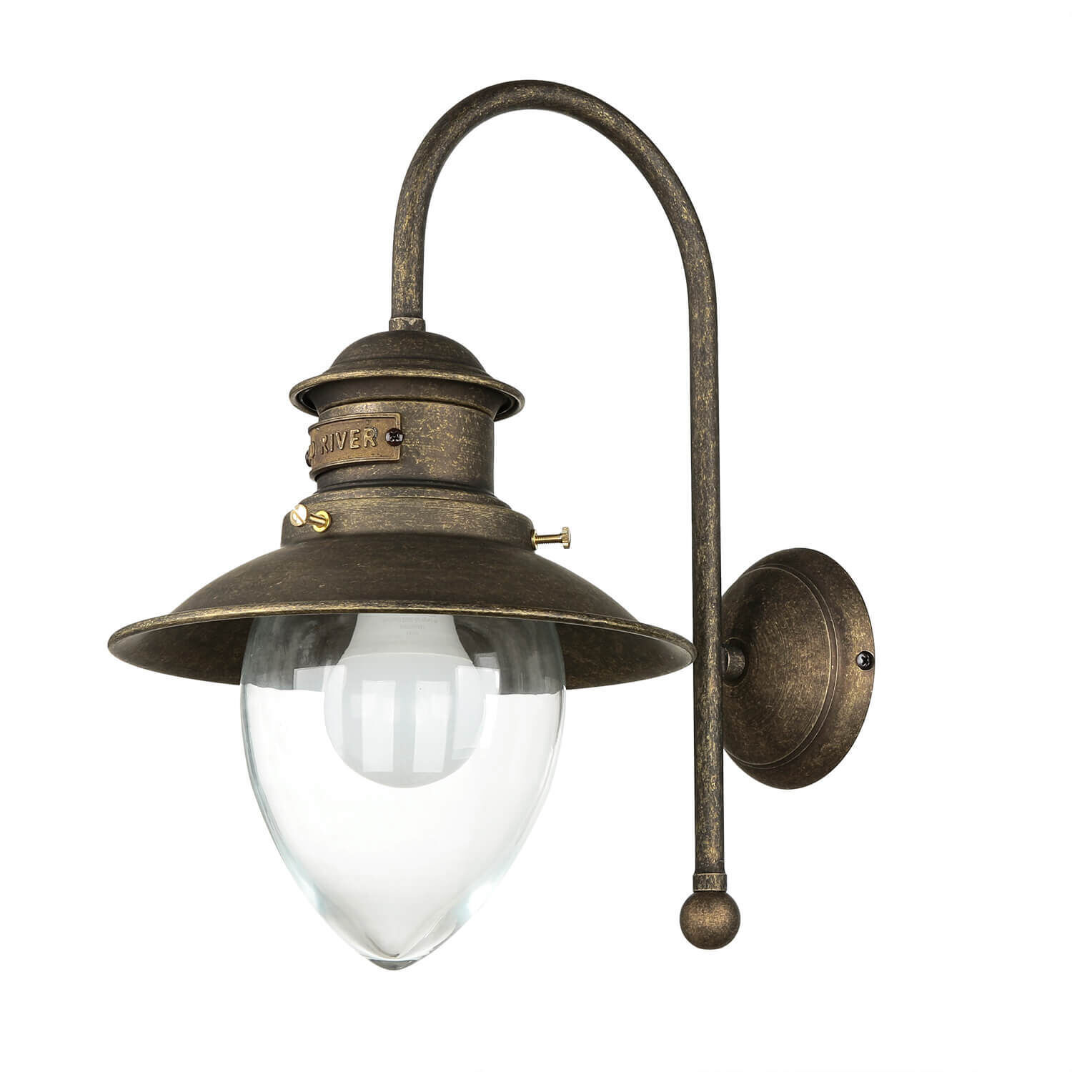 Wandleuchte Echt-Messing in Bronze Antik Al Mare Leuchte, Bronze, Lampe