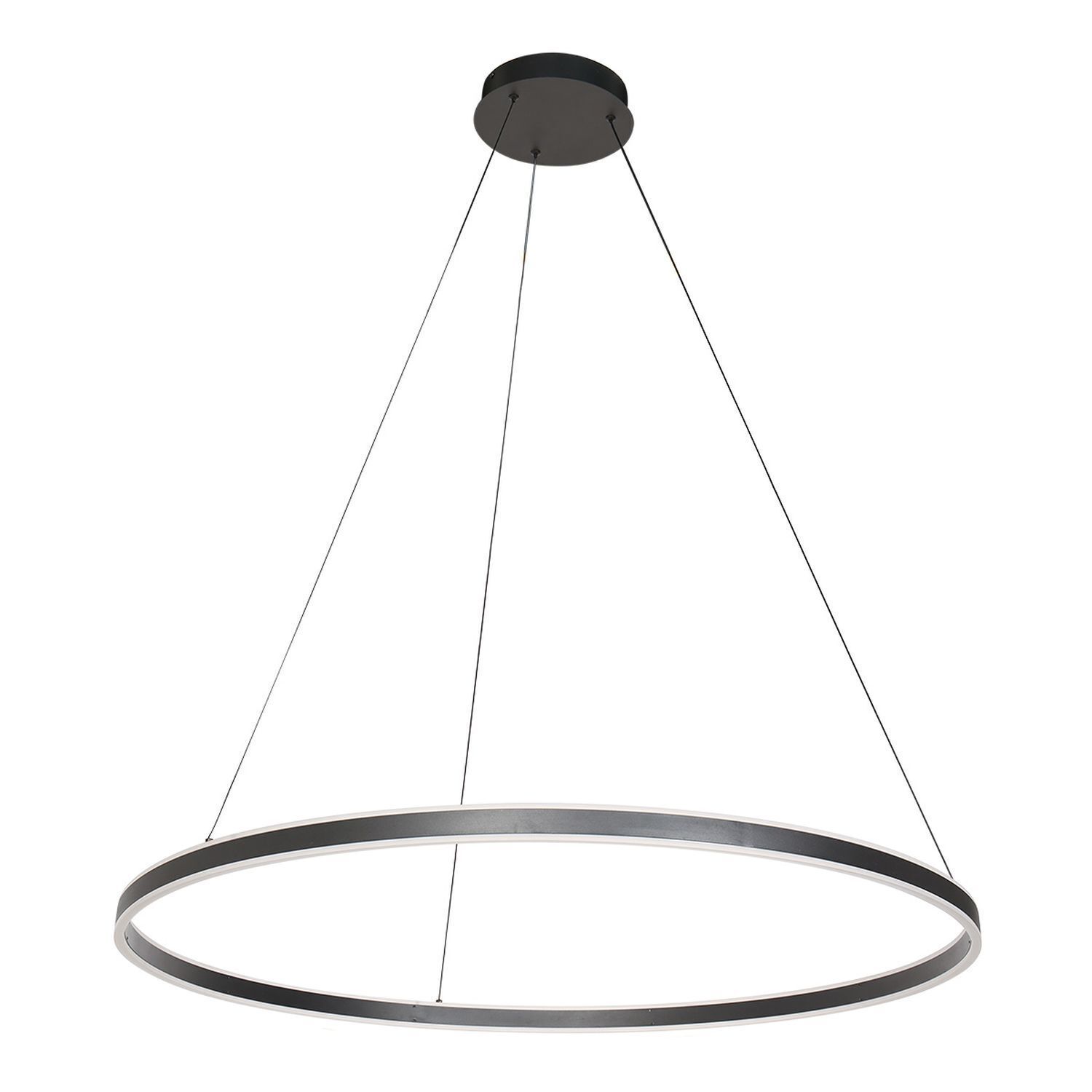 Grande lampe LED suspendue Noir Ø100 cm 80 W 2700 K