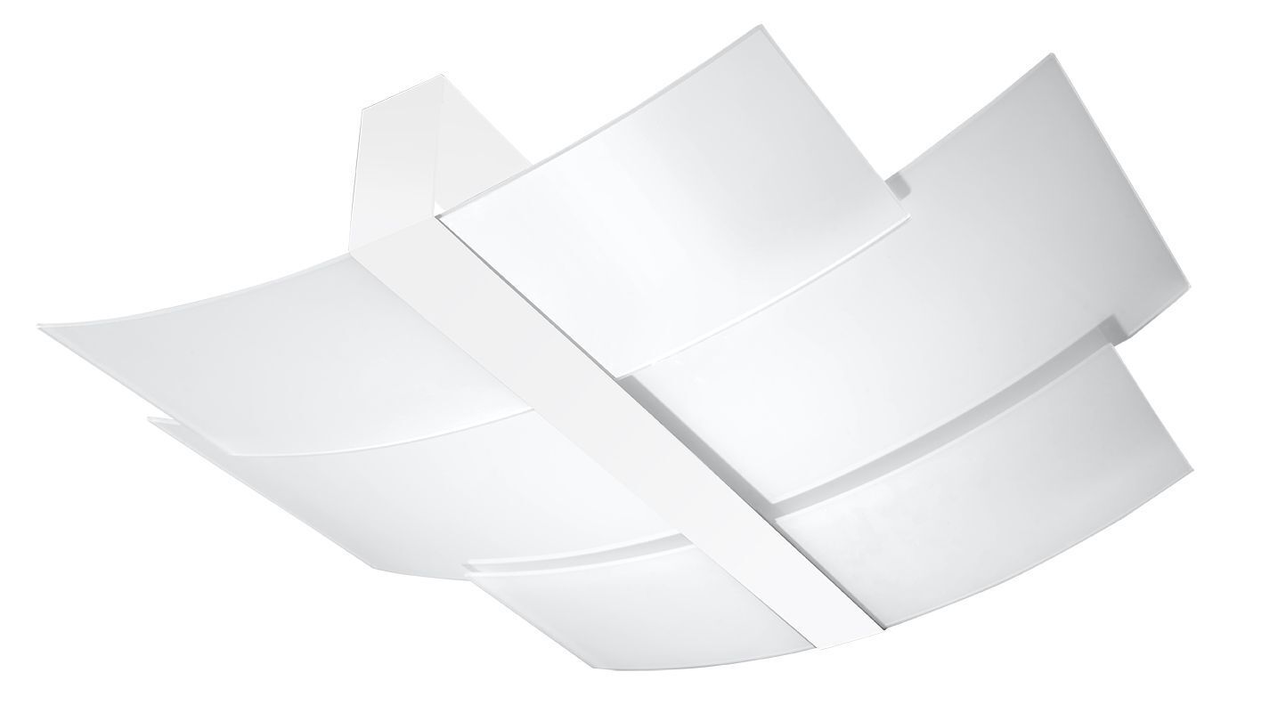 Plafonnier Abat-jour en verre anti-éblouissant Blanc 3x E27 MAGO