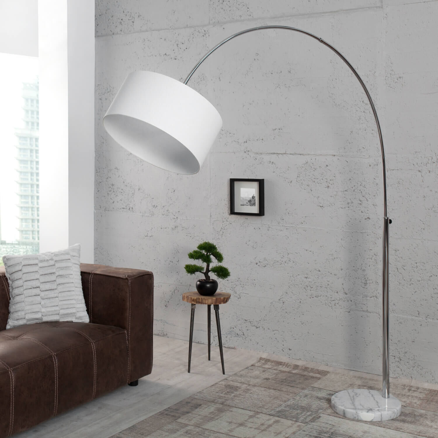 Lampadaire Abat-jour blanc 170cm Lampe Salon