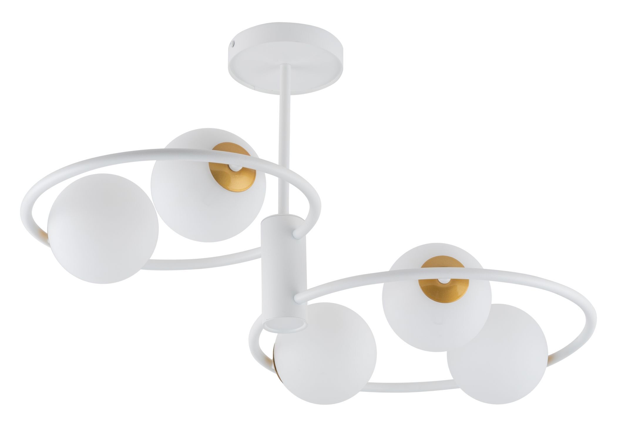Plafonnier moderne verre métal G9 5 flammes à faible éblouissement