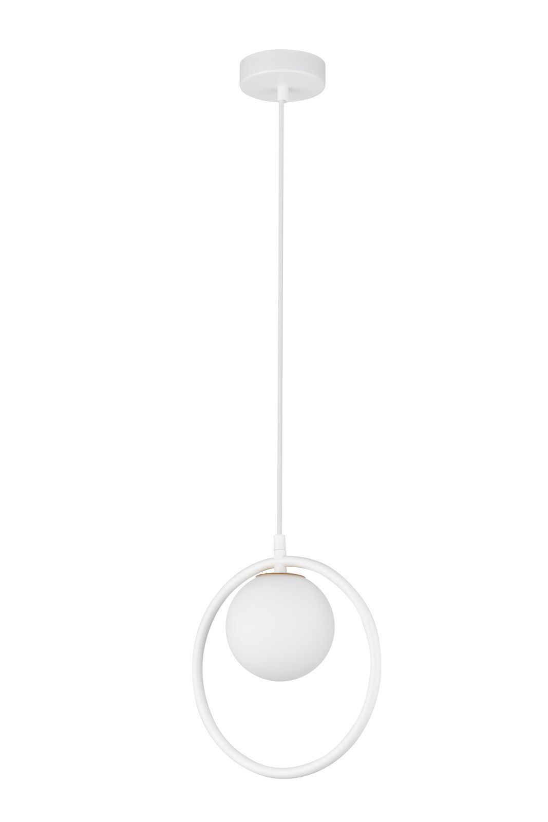 Suspension design verre métal blanc jusqu'à 0,9 m G9