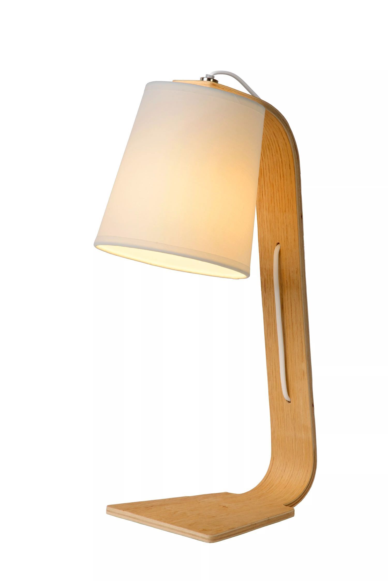 Tischleuchte, Holz, LED, Schirm, Licht