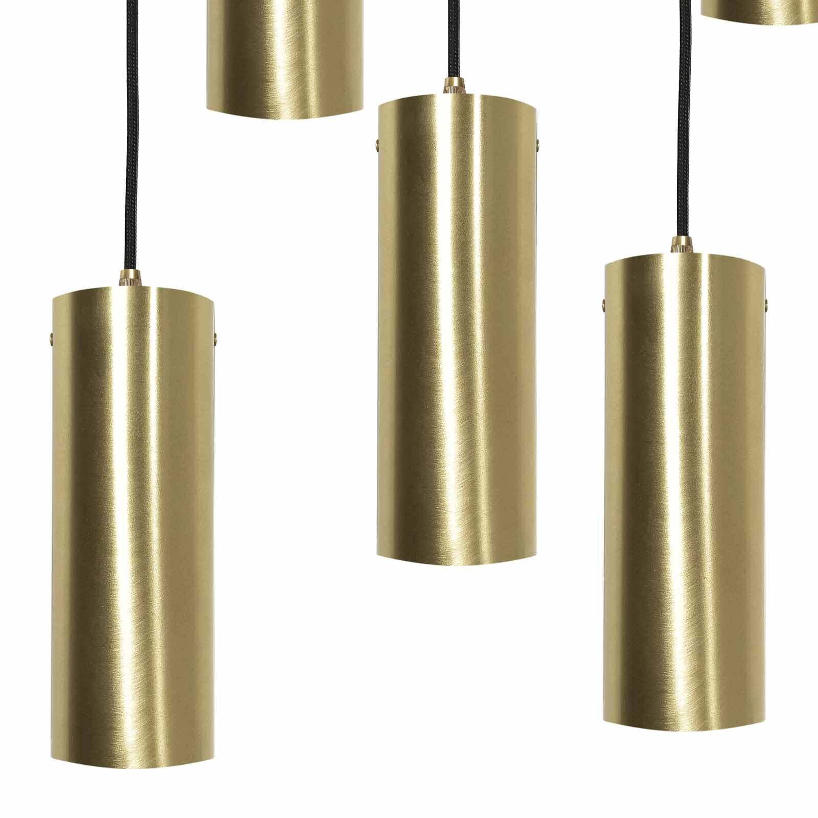 Suspension laiton L : 80 cm en bronze clair 6x E27 massif