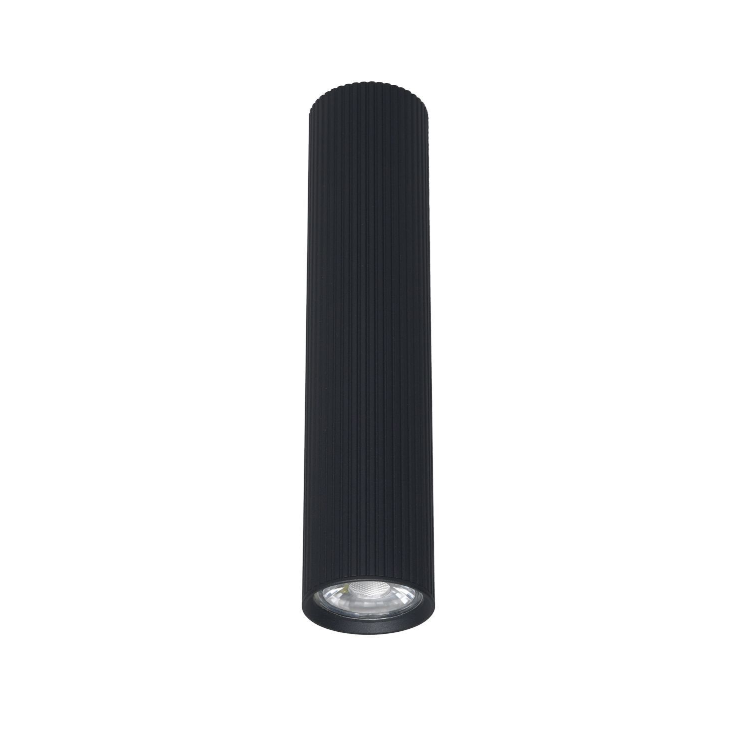 Plafonnier noir métal GU10 Ø 5,5 cm H : 24 cm petit