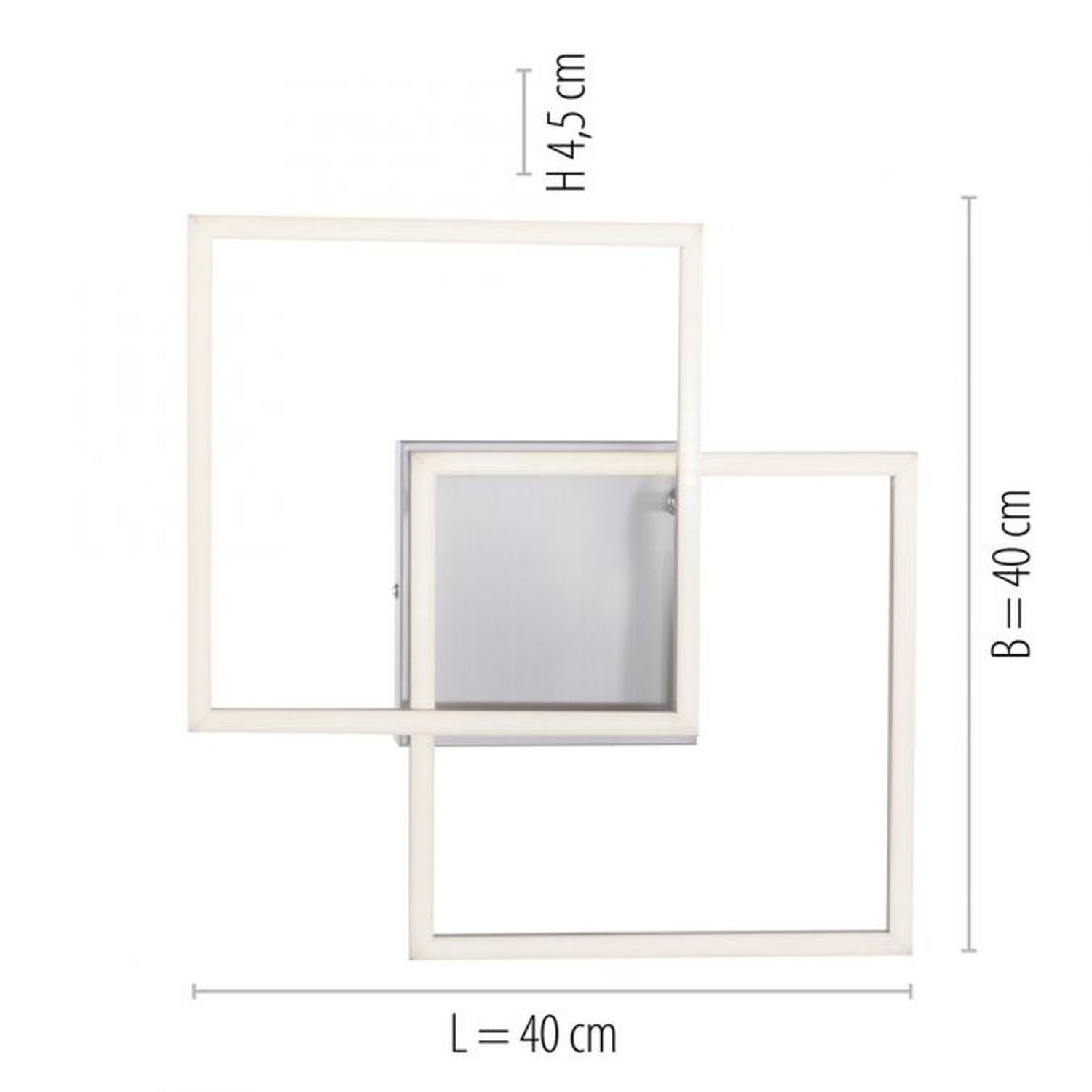 Plafonnier LED flexible en acier 3000 K L:35,9 cm