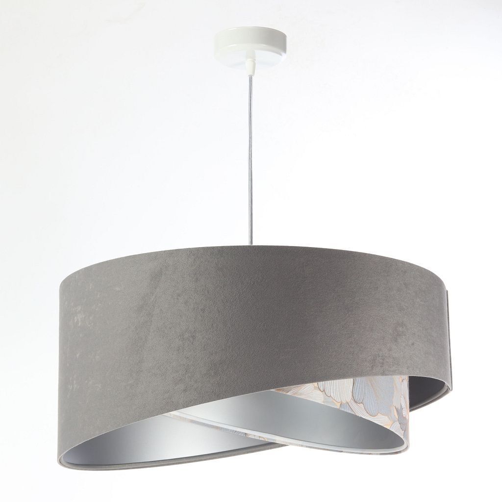 Suspension ronde D : 50 cm Tissu aspect velours KARIM