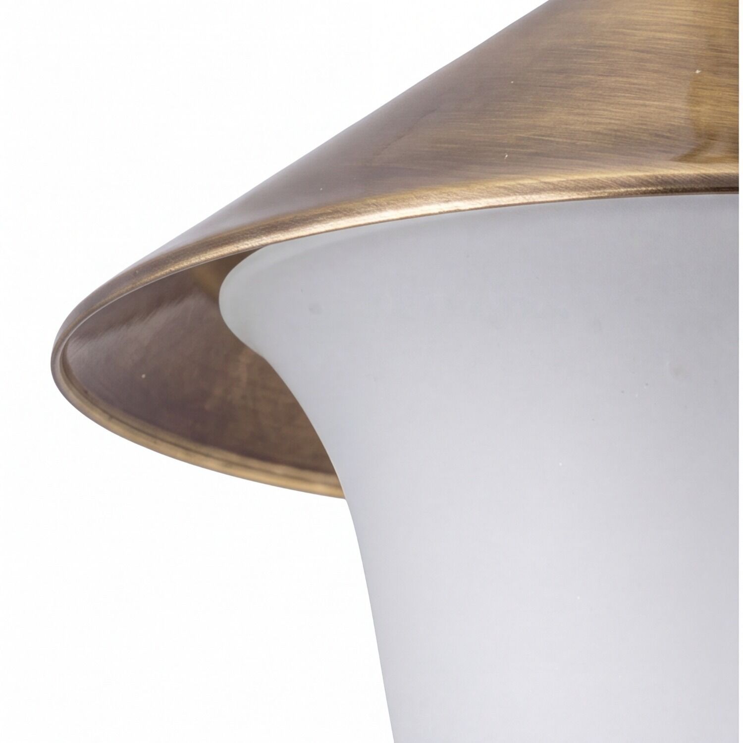 Metallic, Bronze finish, Lampshade, Pendant light, Curved edge