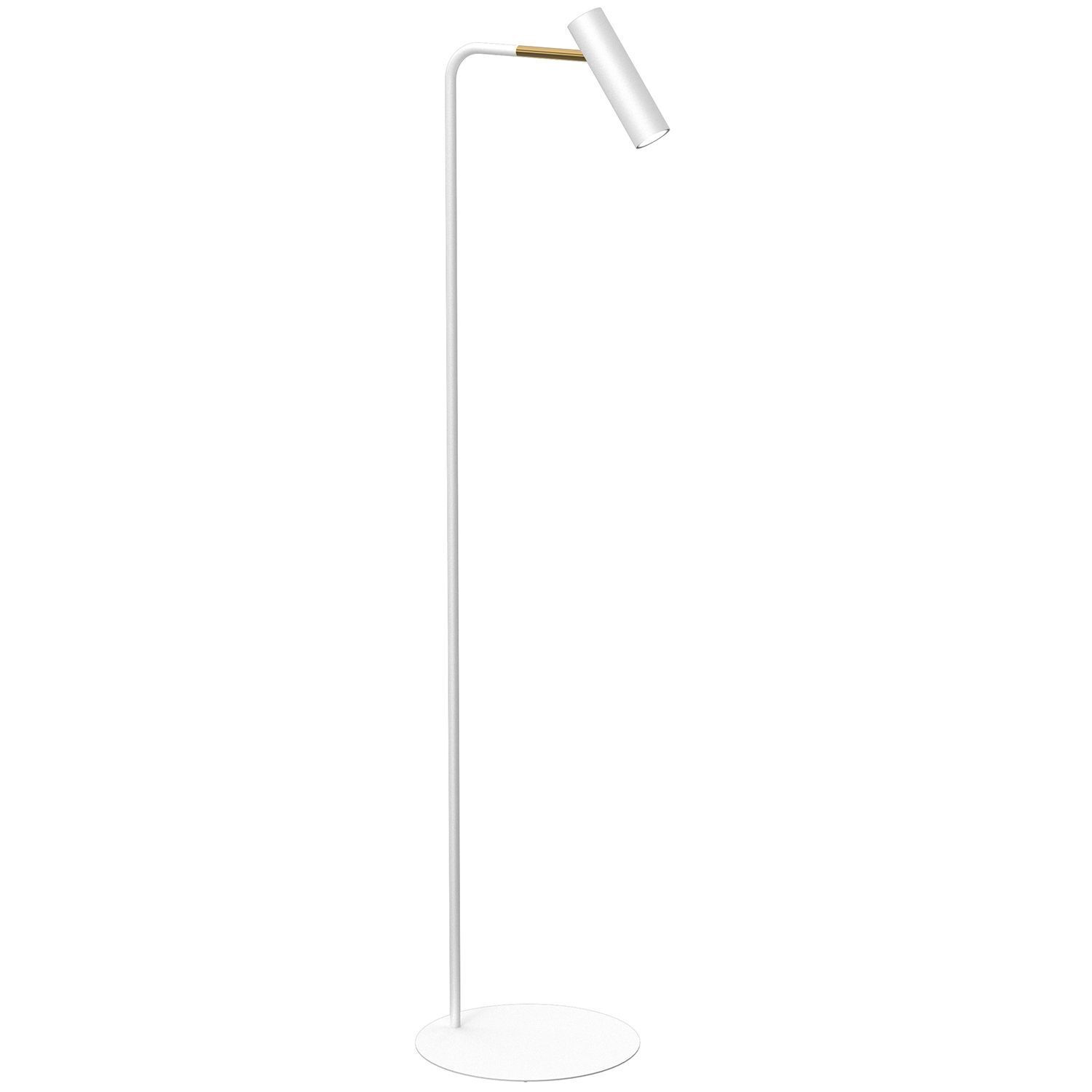 Lampadaire en métal GU10 flexible 159 cm en blanc doré