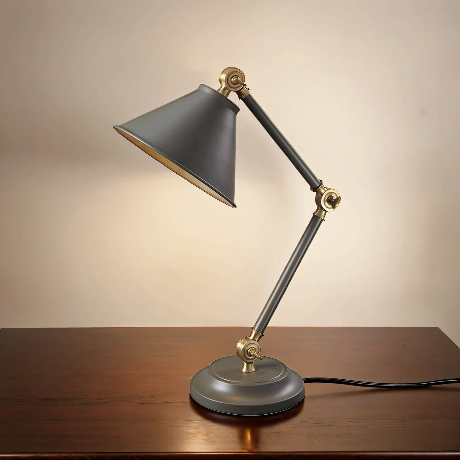 Lampe de bureau grise Bureau Articulations E27 IAOLIA