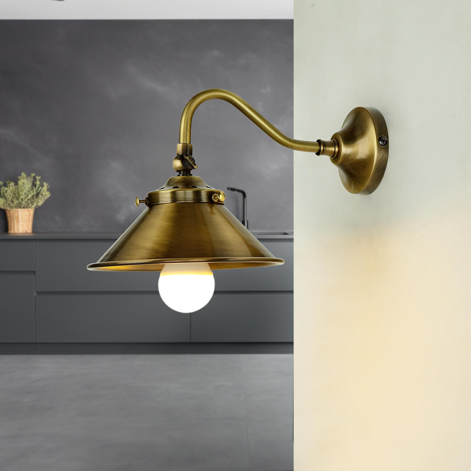 Lampe, Leuchte, Bronze, Lampenschirm