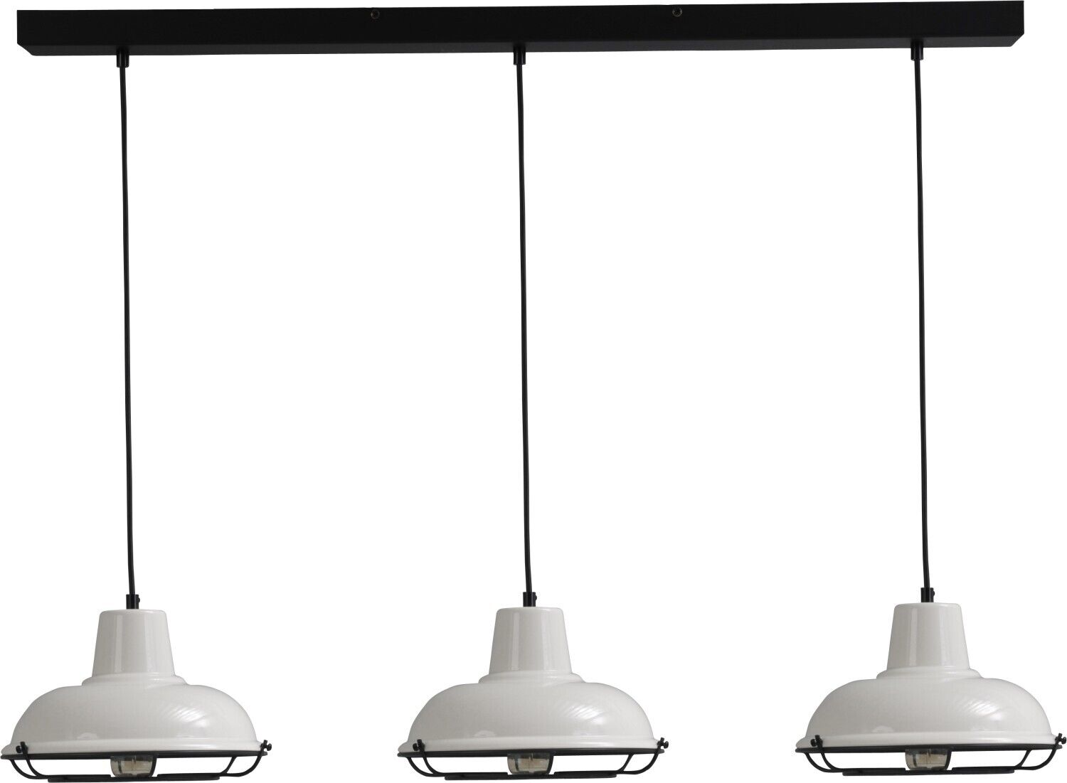 Suspension industrielle E27 en blanc