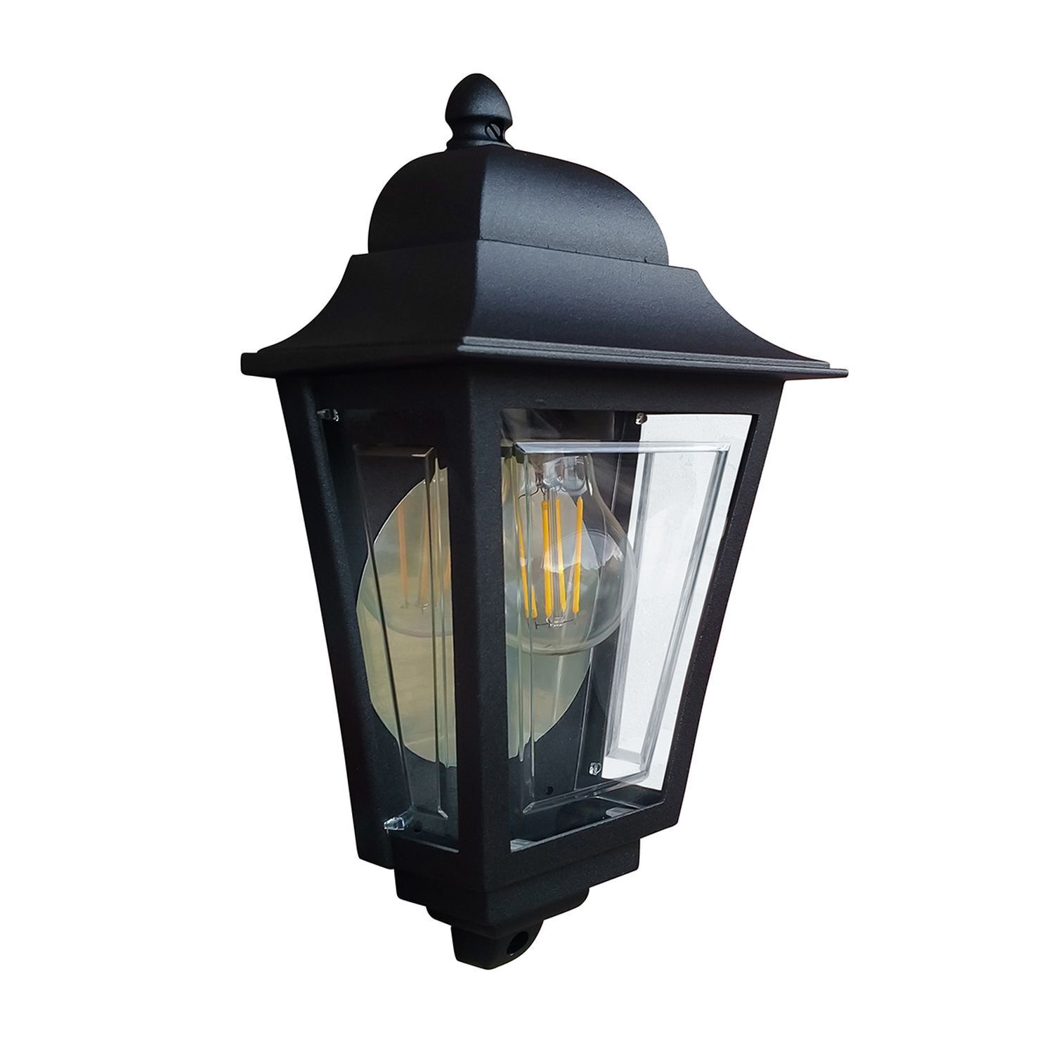 Außenwandleuchte Rustikal Schwarz IP44 E27 Aluminium Lampe, Leuchte, Laterne